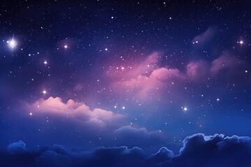 Fototapeta premium Starry sky with aurora light backgrounds astronomy universe.