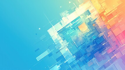 Abstract Geometric Background with Pastel Colors