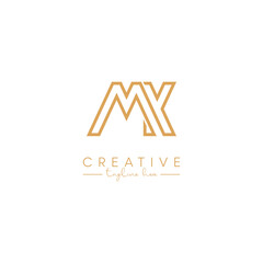 Abstract MK KM Letter Artistic Logo Design. Initial Based Vector Elements.