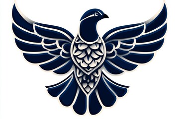 Obraz premium Simple outline of a bird in flight, symbolizing freedom