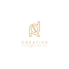 Abstract RD DR Letter Artistic Logo Design. Initial Based Vector Template.