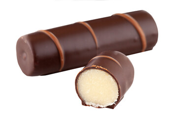 Chocolate candy isolated on white background
