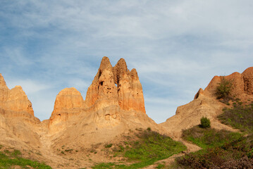 A photo capturing the fascinating natural phenomenon of sand pyramids.