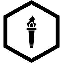 Flame Torch Icon Design
