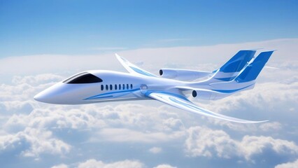 Fototapeta premium airplane in the clouds