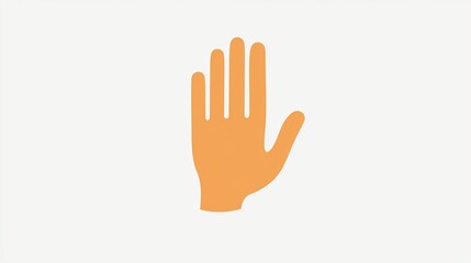 Obraz premium A simple, flat design of a human hand.