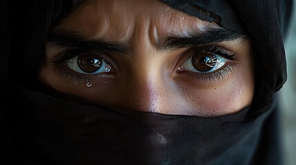 Naklejka premium A Tearful Gaze