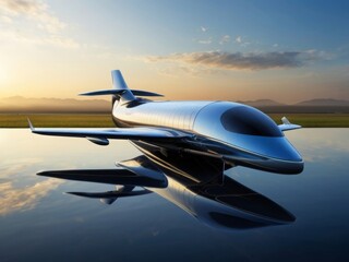 plane of the future on the launch pad