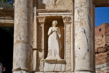 Ancient architecture in Ephesus in Turkey