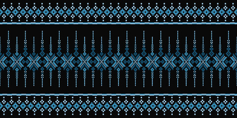 Thai Praewa seamless pattern with circles