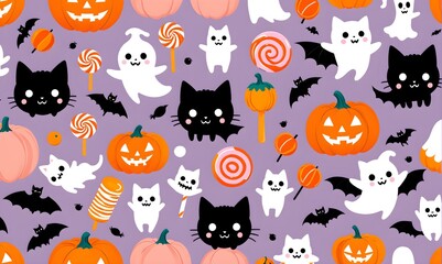 Patterned wallpaper : Halloween