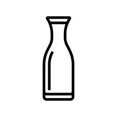 carafe glass package line icon vector. carafe glass package sign. isolated contour symbol black illustration