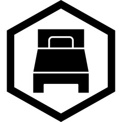 Single Bed Icon Design