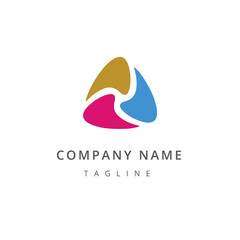 PrintCompany Name starts with A letter, Business logo with A, emblame with tagline vector