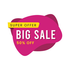 Mega Sale Big Sale banner header 3D looking illustration Special offer Discount Pop up super offer Illustration for marketing and social media hot deal, super sale offer