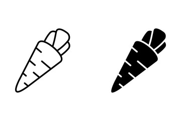 Carrot Icon, Carrot line icon. Vegetable food sign. Diet nutrition symbol. Quality design element. Line style carrot icon. Carrot Icon food vegetables outline. on white background