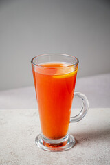 winter tea in the glass
