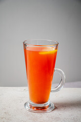 winter tea in the glass