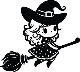 Cute Halloween Witch silhouette