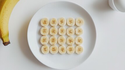 Banana Slices Arranged in Morse Code Pattern