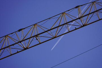 
Airplane en route from Paris to Riga flies over Hanover, Germany.
