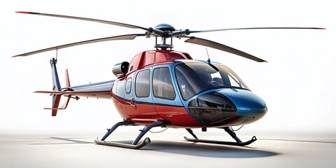 Fototapeta premium Helicopter Icon on White Background - Minimalist Design for Flight and Travel Themes