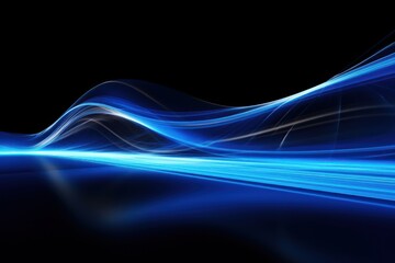 Fototapeta premium Neon blue laser backgrounds futuristic speed.