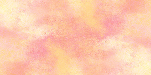 Vector fantasy light red, pink and yellow shades watercolor background. Hand drawn vector texture. Pastel color watercolor banner.  Aquarelle paint paper textured stain canvas element for text design.