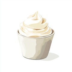 A sour cream illustration