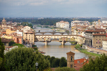Fototapeta premium Panorama of Florence from Piazzale Michelangelo.