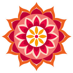 Abstract floral mandala vector illustration