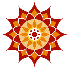 Abstract floral mandala vector illustration