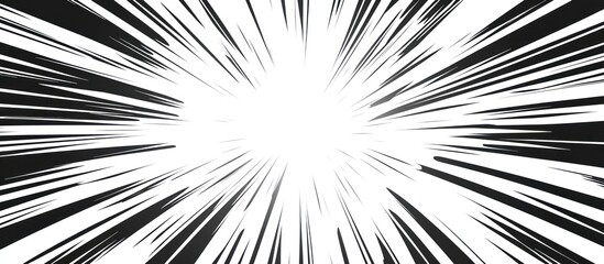 Black and white radial lines radiating from a bright white center, creating a starburst effect.
