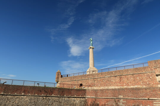 Pobednik monument in the Upper Town of the Belgrade Fortress