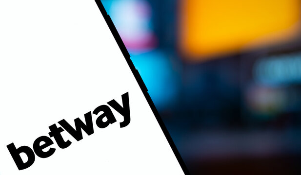 Dhaka, Bangladesh- 15 Oct 2024: Betway logo is displayed on smartphone.