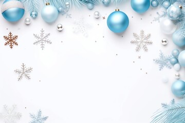 Light blue blank space snow backgrounds decoration.