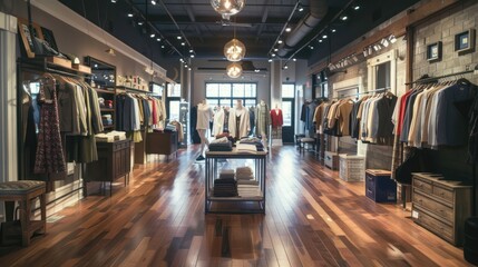 Fototapeta premium Modern Clothing Boutique Interior