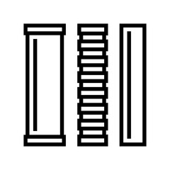 tube plastic package line icon vector. tube plastic package sign. isolated contour symbol black illustration