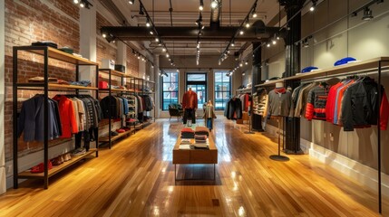 Obraz premium Modern Clothing Store Interior