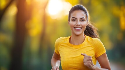 Determined Woman Prioritizes Fitness at Sunrise for New Year s a Healthy Active Lifestyle and Personal Growth
