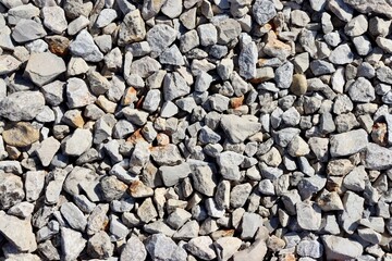 A close view of the rock and stone gravel surface.