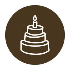 Cake Tart Icon Silhouette