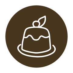 Cake Tart Icon Silhouette