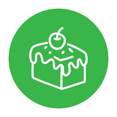 Cake Tart Icon Silhouette