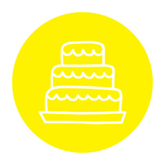 Cake Tart Icon Silhouette