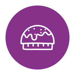 Cake Tart Icon Silhouette