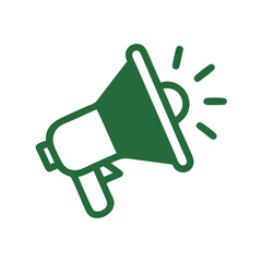 Megaphone icon with a colorful design representing communication and announcements