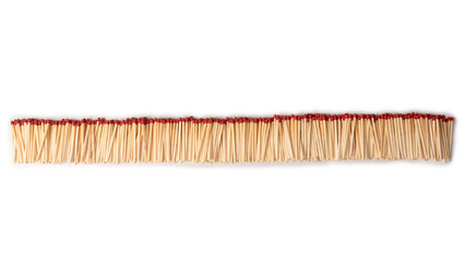 Boxes with new matchsticks isolated on a background.
