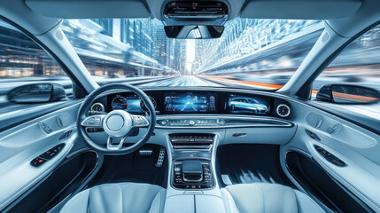 High-tech car interior offers sleek digital experience