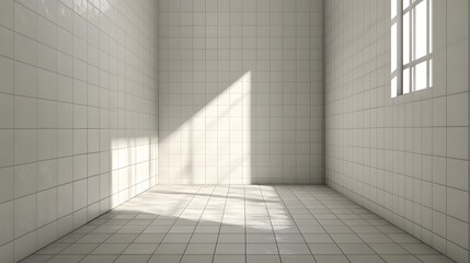 Obraz premium 123. A clean and simple bathroom with an empty shower space